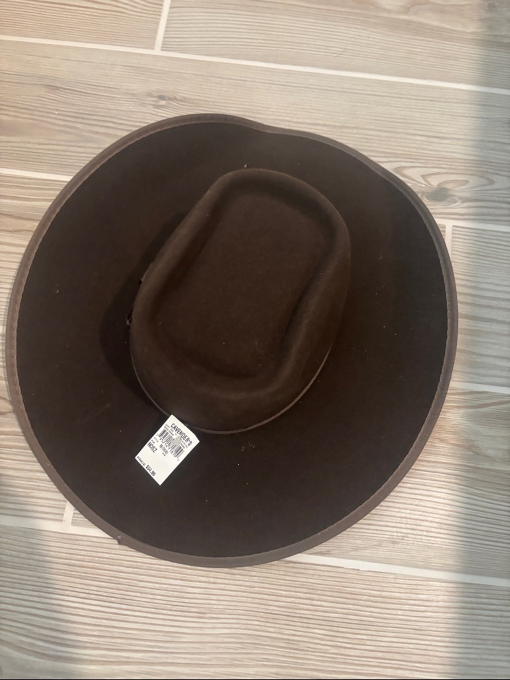 Structured Wide-Brim Felt Hat in Rich Brown youth